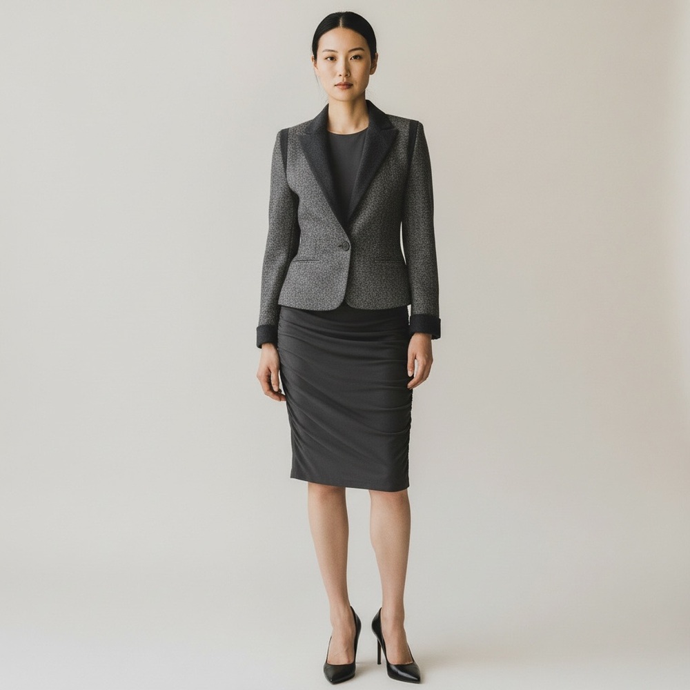 Vintage Louis Feraud Tweed Power Blazer